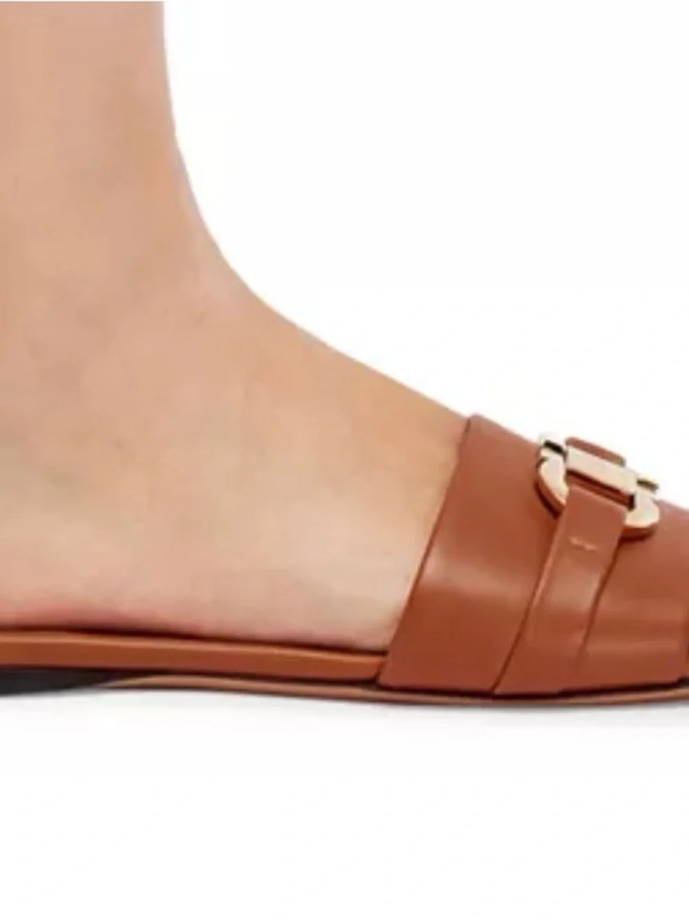 Salvatore Ferragamo Women's Leah Lucky Charm Gancini Slides, Mint Green, 7 C